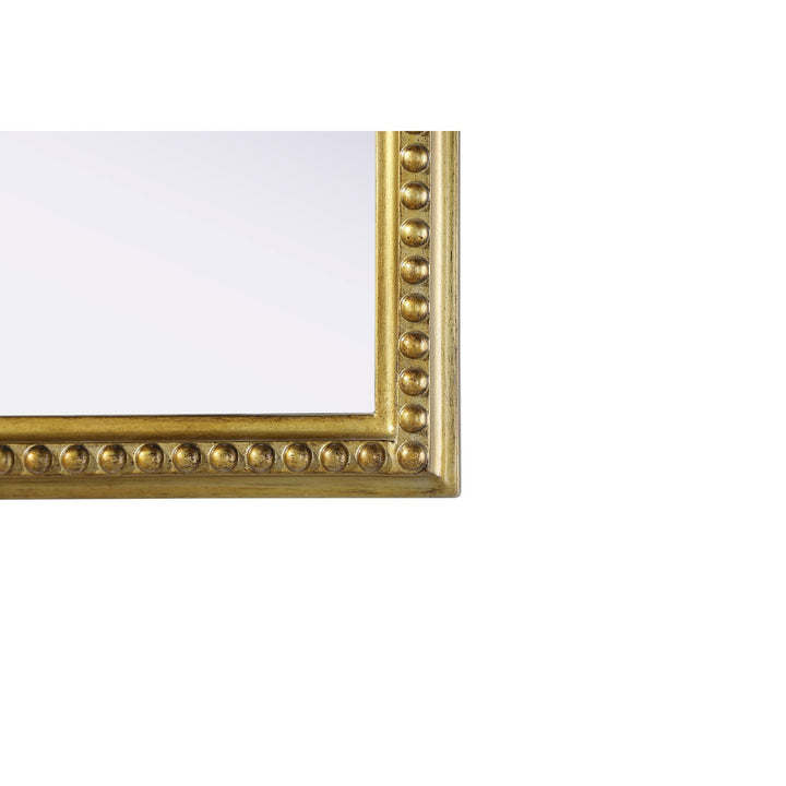 Vintage Resin Mirror 27X36 In Antique Brass