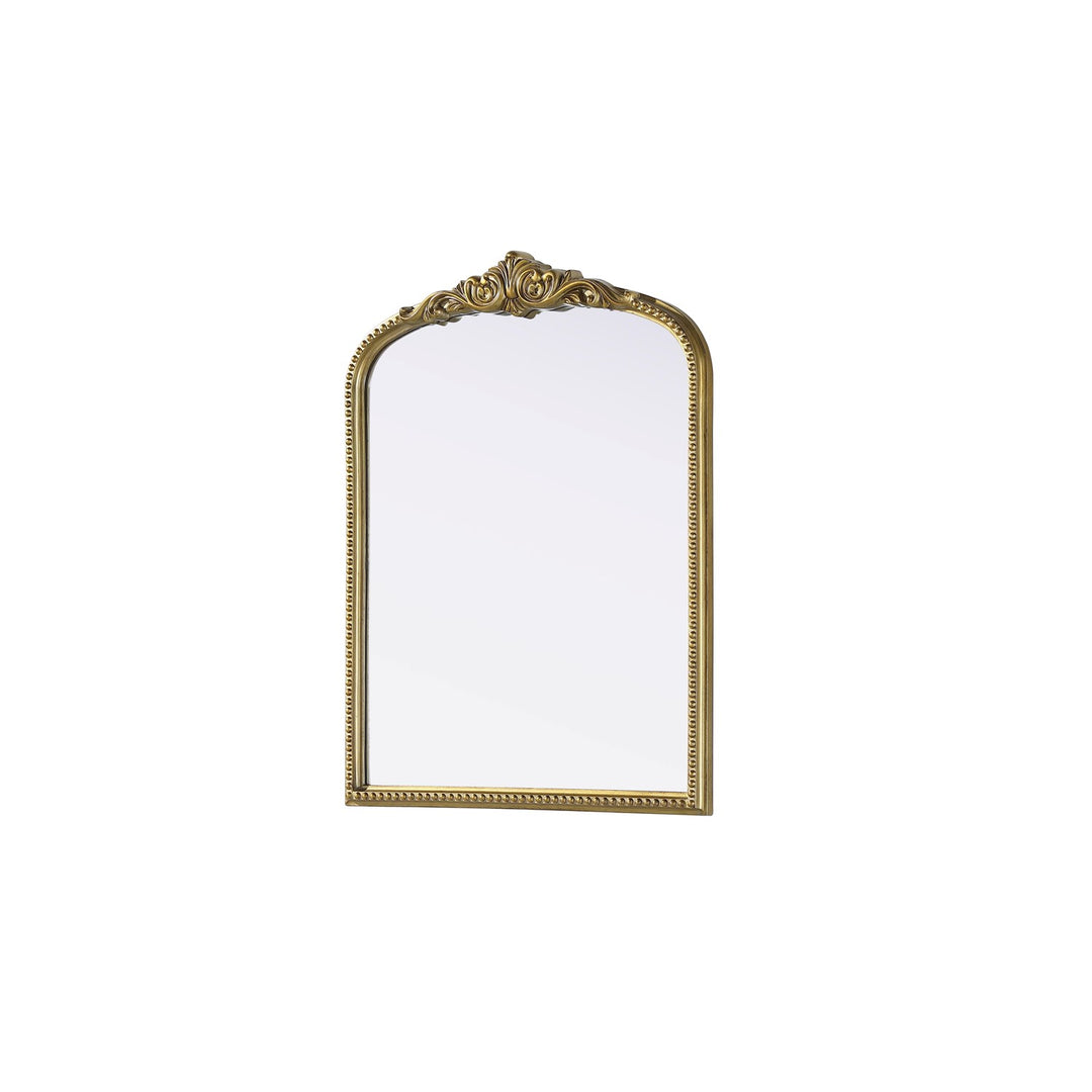 Vintage Resin Mirror 27X36 In Antique Brass