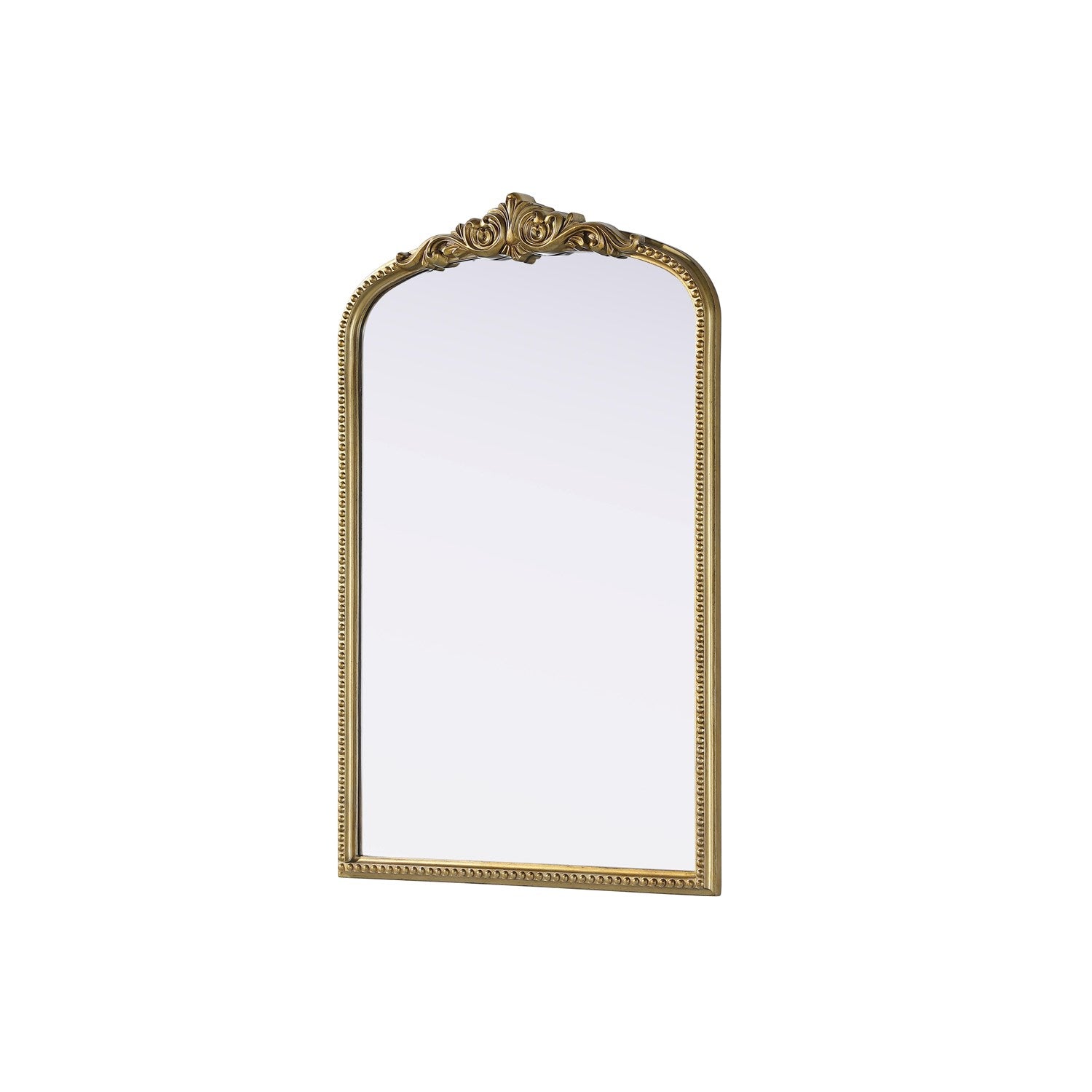 Vintage Resin Mirror 27X42 In Antique Brass
