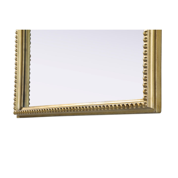 Vintage Resin Mirror 27X42 In Antique Brass