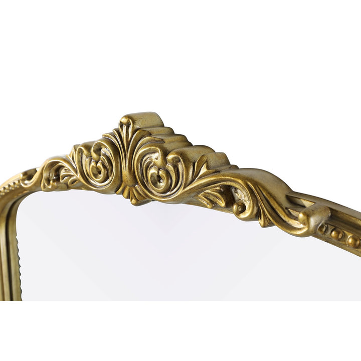 Vintage Resin Mirror 30X42 In Antique Brass