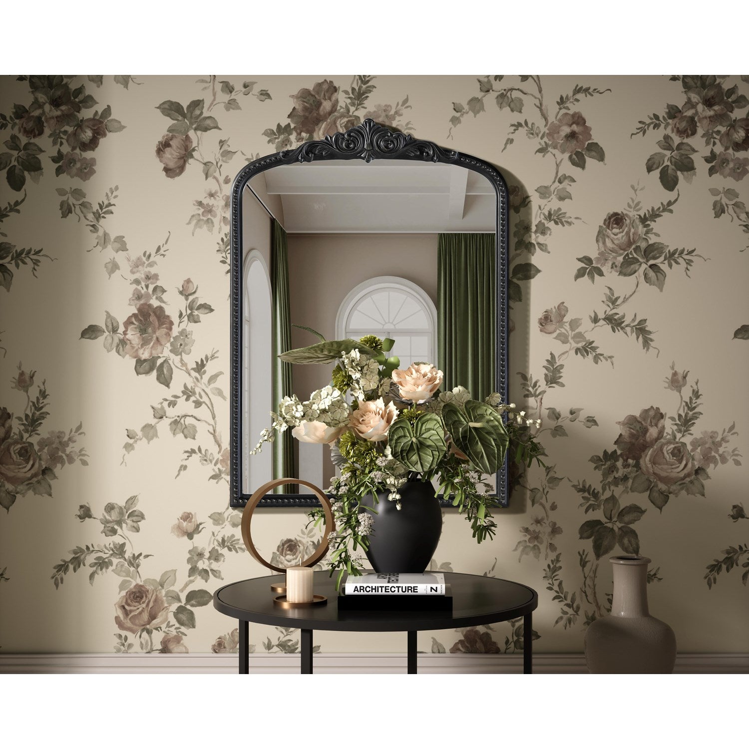 Vintage Resin Mirror 30X42 In Vintage Bronze