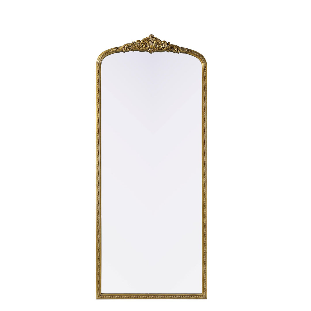 Vintage Resin Mirror 30X72 In Antique Brass by Elegant Decor