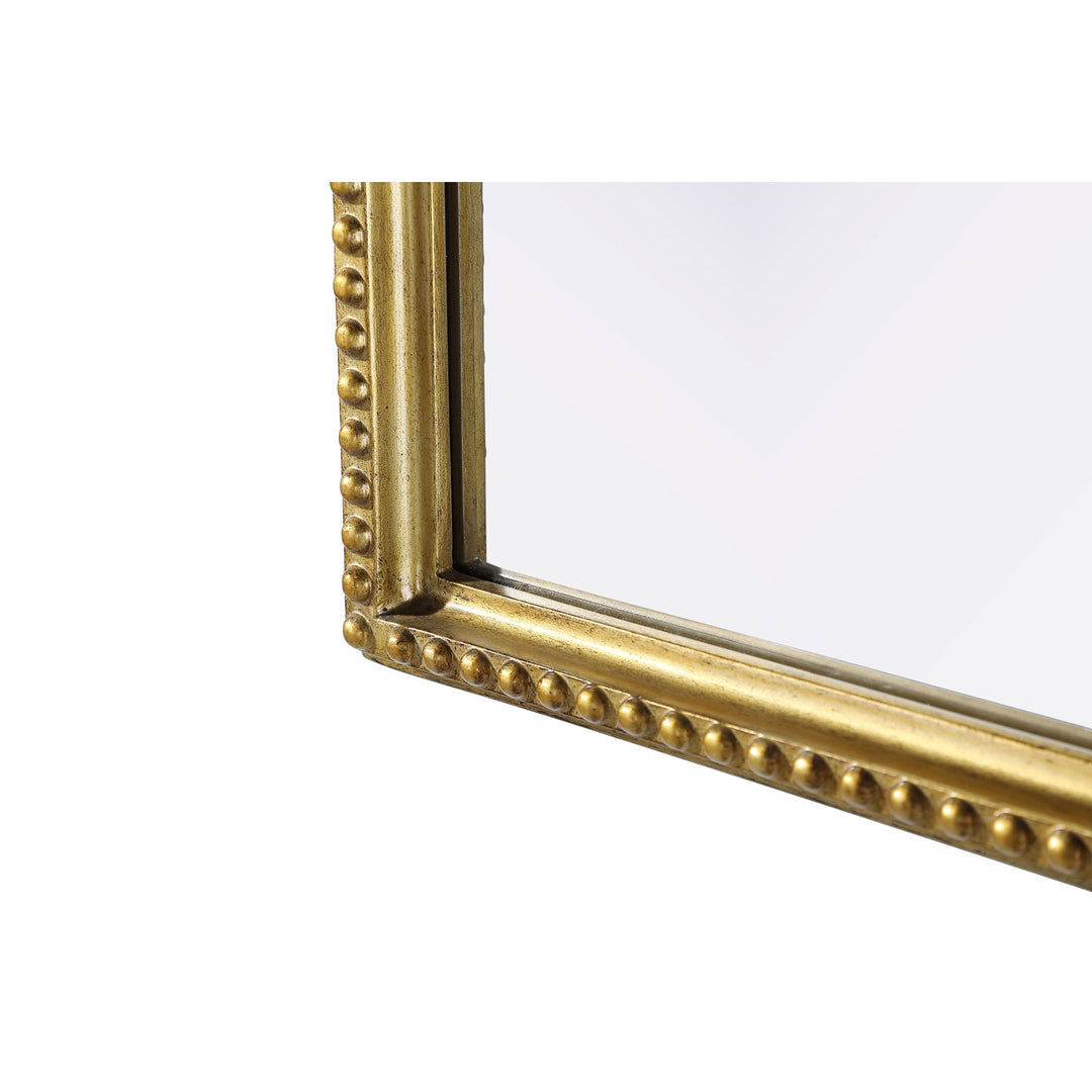 Vintage Resin Mirror 33X30 In Antique Brass