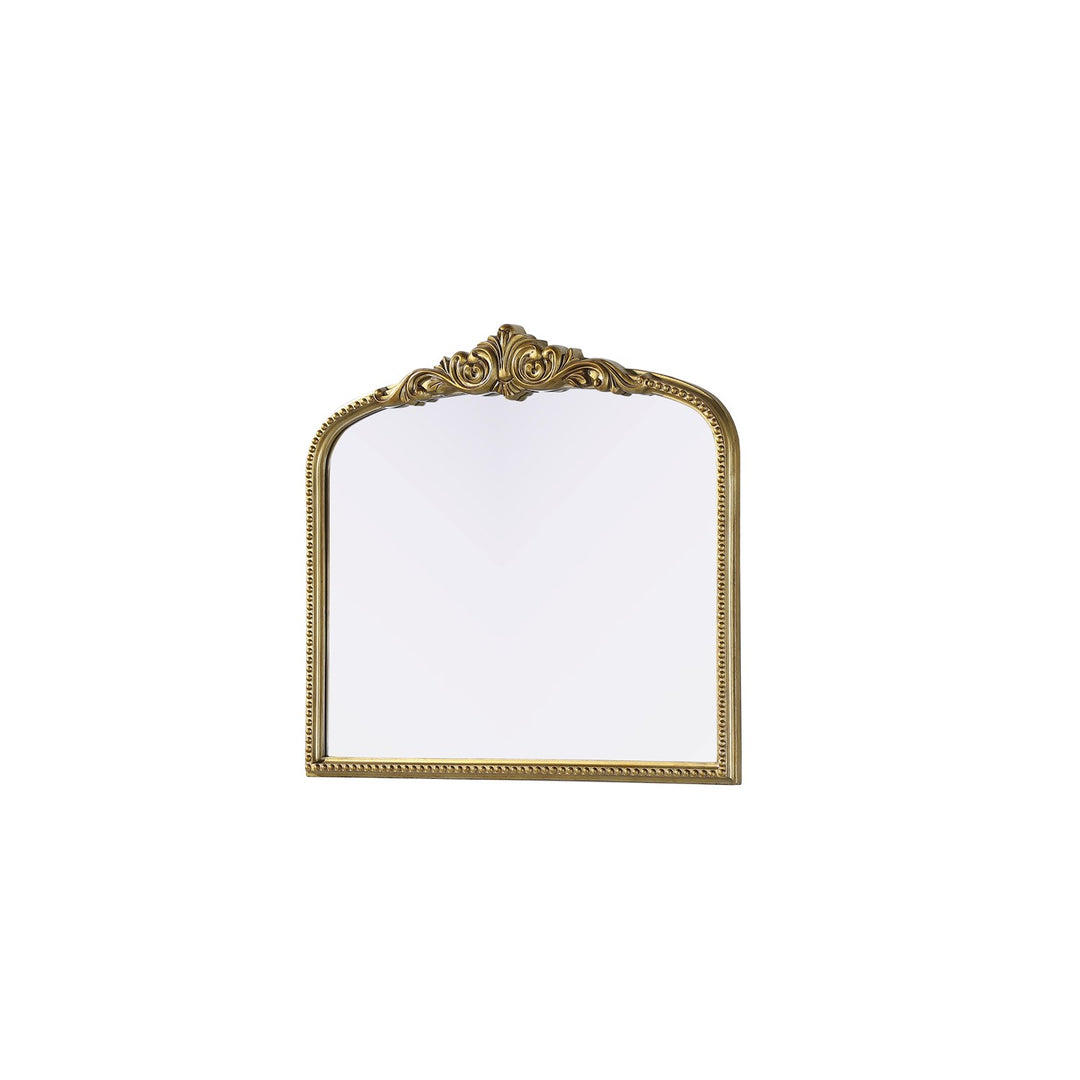 Vintage Resin Mirror 33X30 In Antique Brass