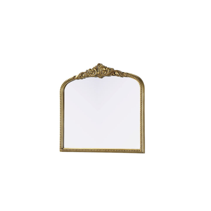 Vintage Resin Mirror 33X30 In Antique Brass