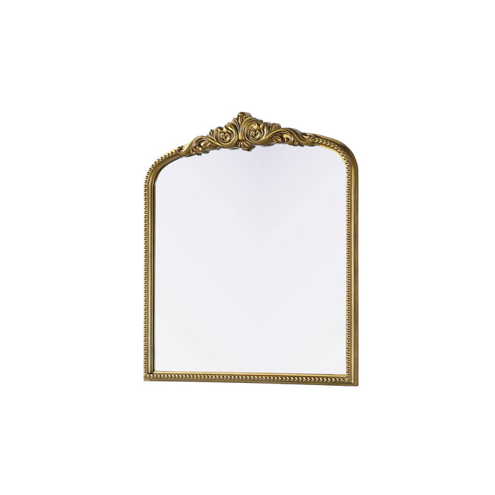 Vintage Resin Mirror 33X36 In Antique Brass