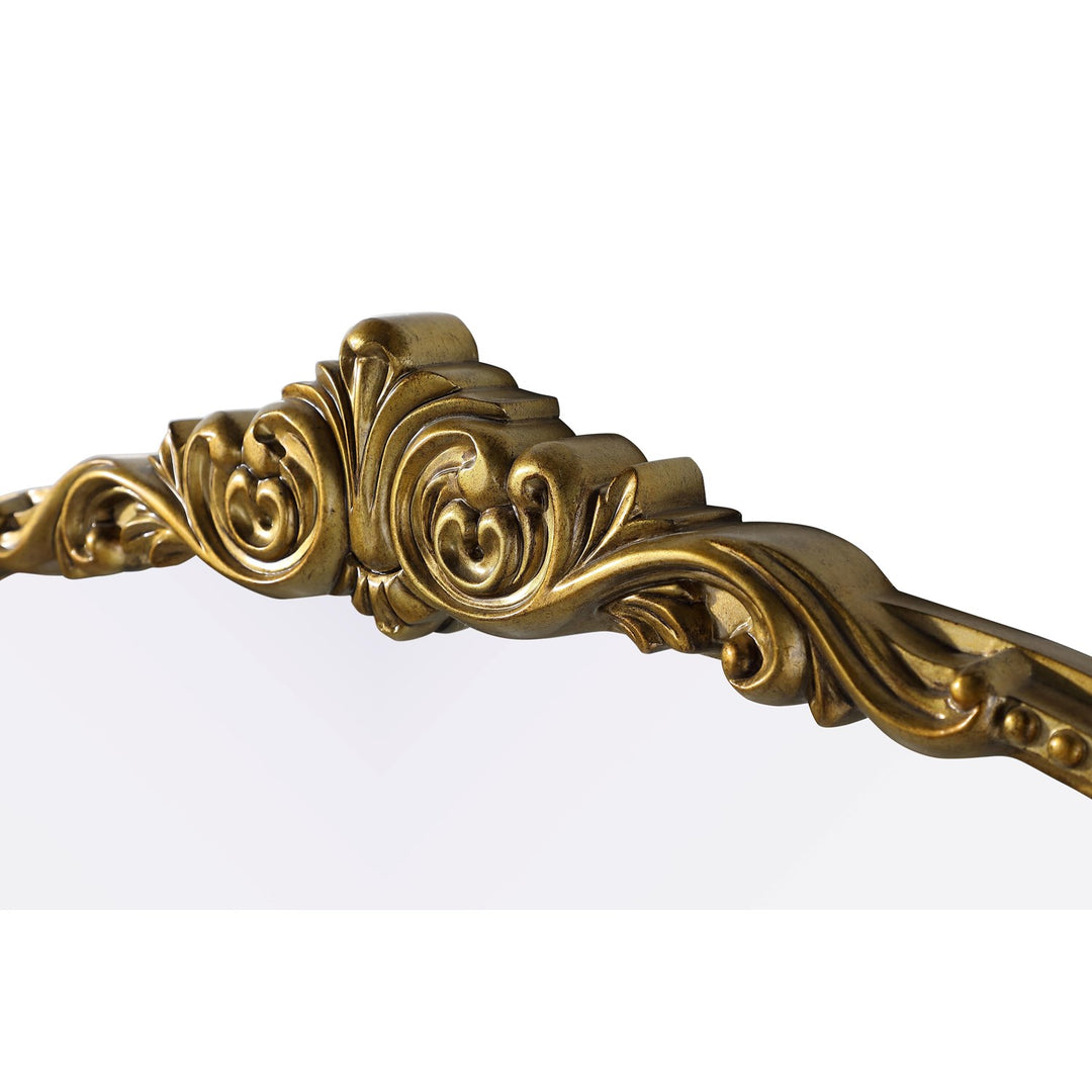 Vintage Resin Mirror 33X36 In Antique Brass