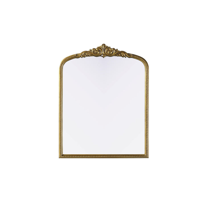 Vintage Resin Mirror 33X42 In Antique Brass by Elegant Decor