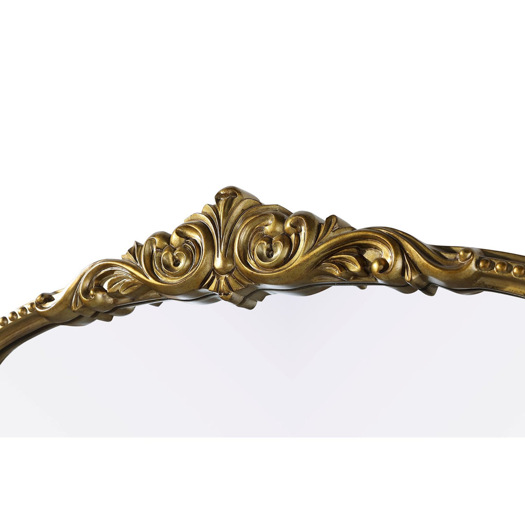 Vintage Resin Mirror 33X42 In Antique Brass