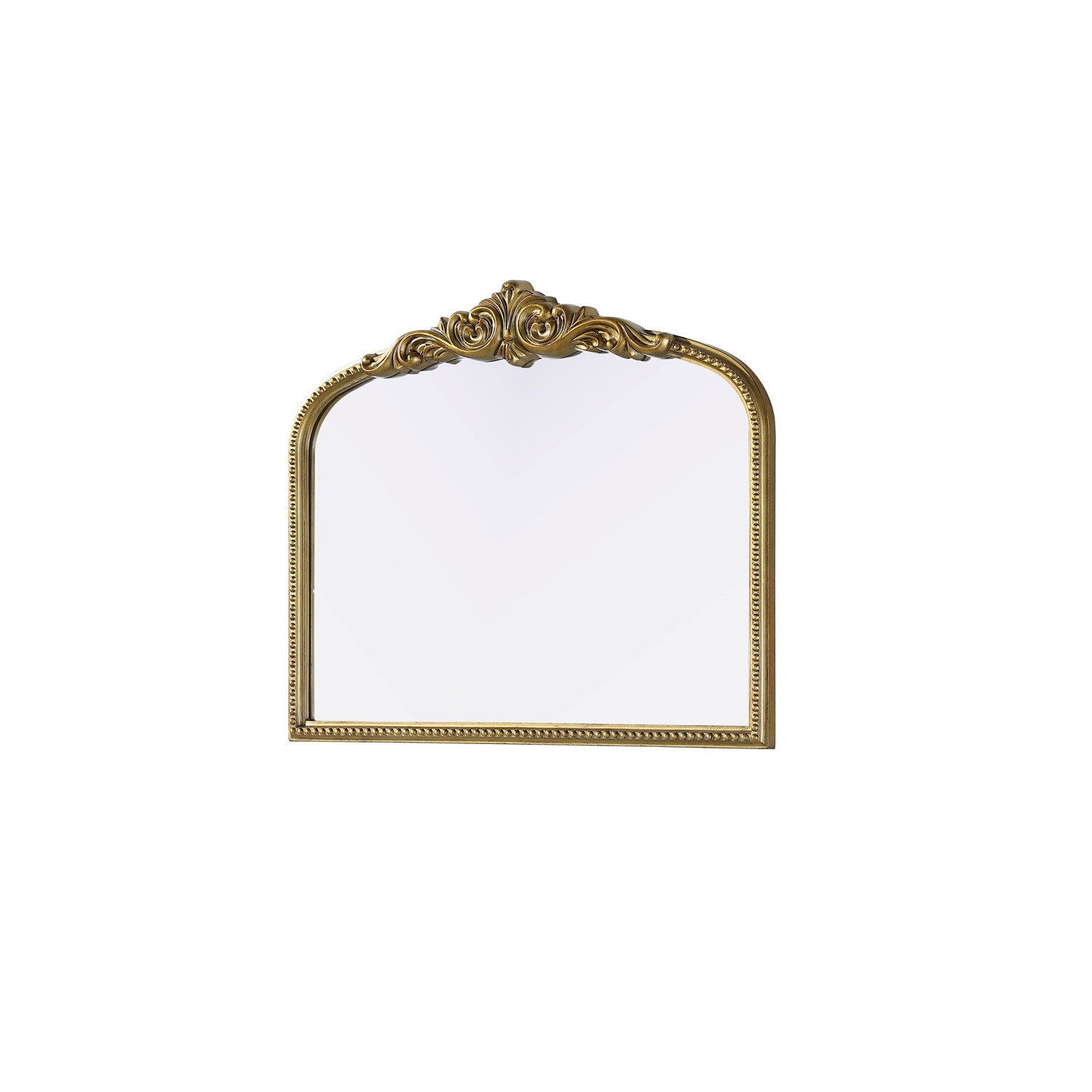 Vintage Resin Mirror 36X30 In Antique Brass