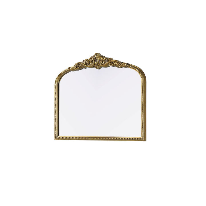 Vintage Resin Mirror 36X30 In Antique Brass