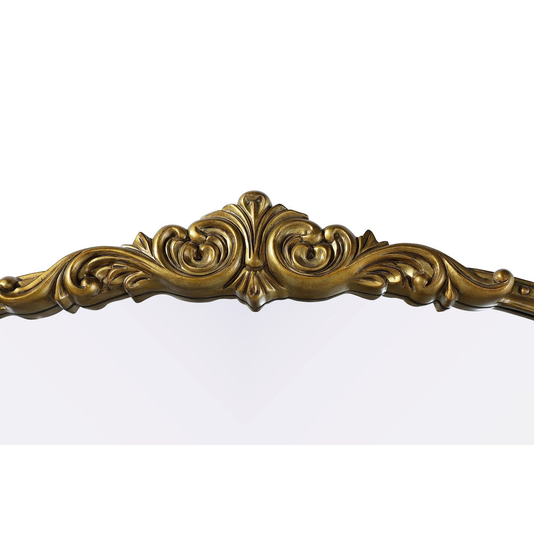 Vintage Resin Mirror 36X30 In Antique Brass