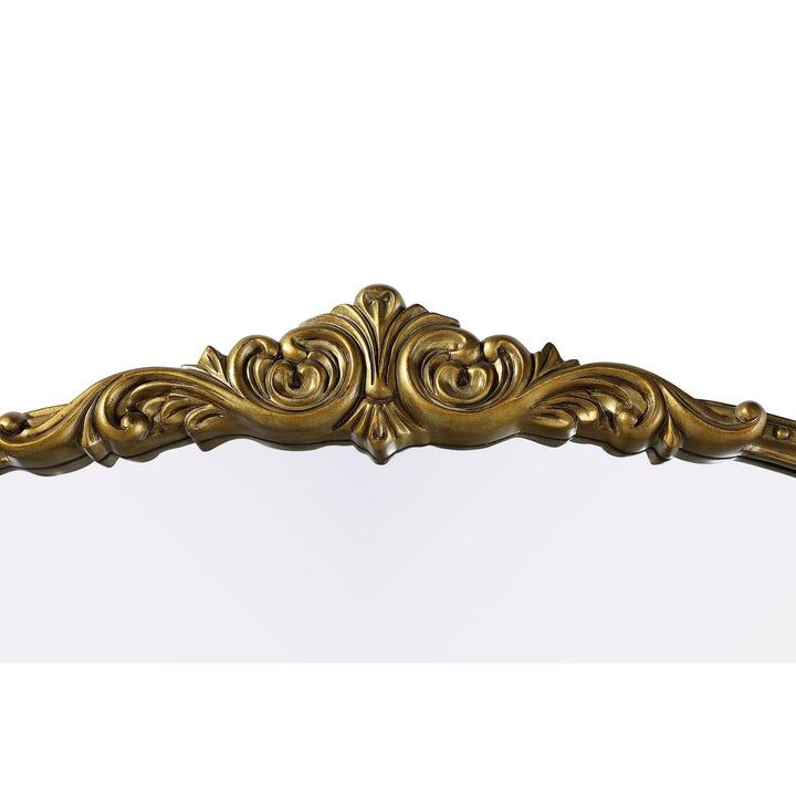 Vintage Resin Mirror 36X30 In Antique Brass