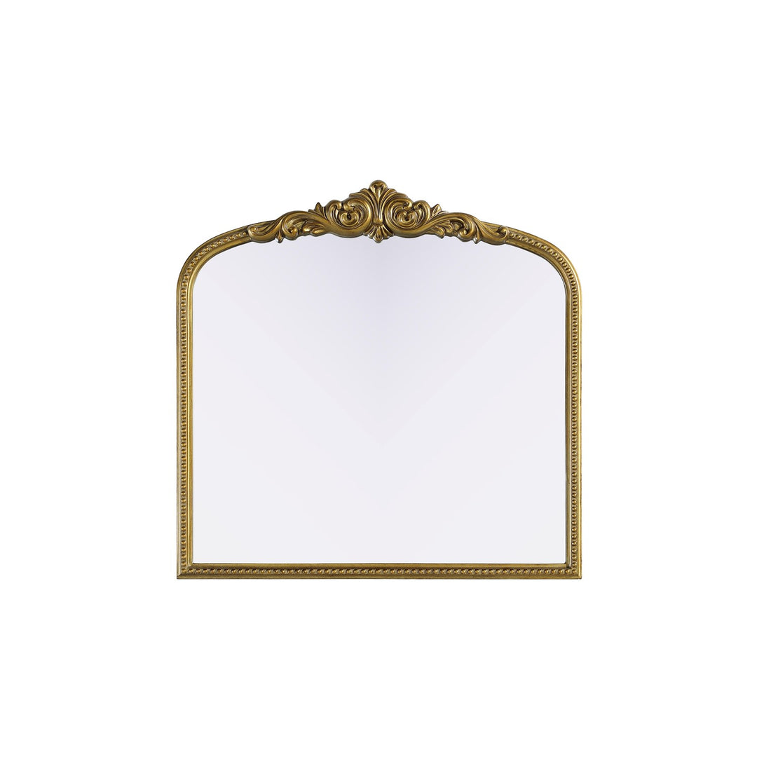 Vintage Resin Mirror 36X36 In Antique Brass by Elegant Decor