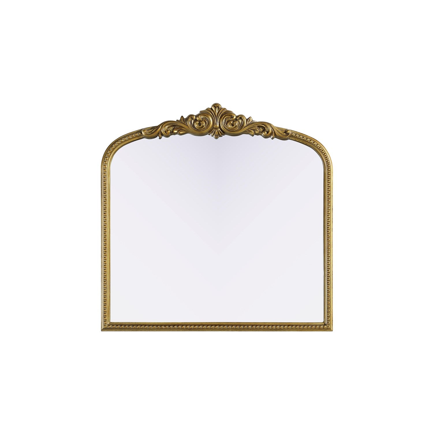 Vintage Resin Mirror 36X36 In Antique Brass by Elegant Decor