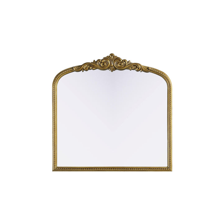 Vintage Resin Mirror 36X36 In Antique Brass by Elegant Decor