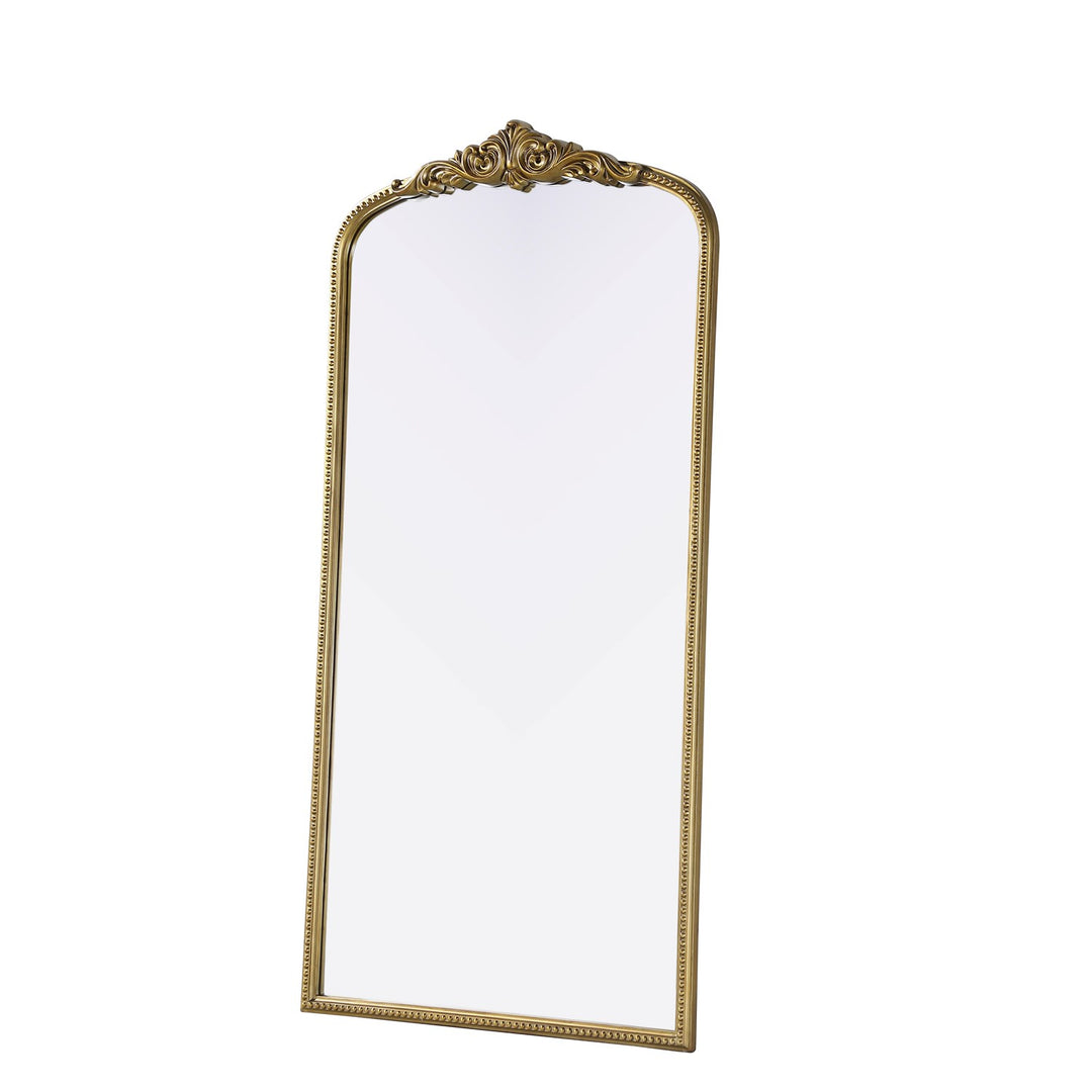 Vintage Resin Mirror 36X72 In Antique Brass