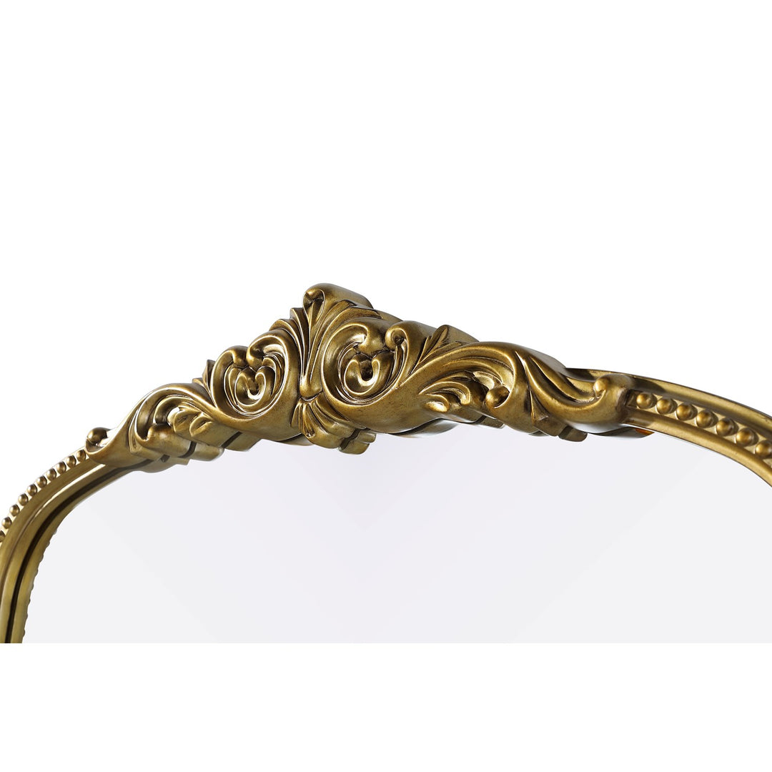 Vintage Resin Mirror 36X72 In Antique Brass