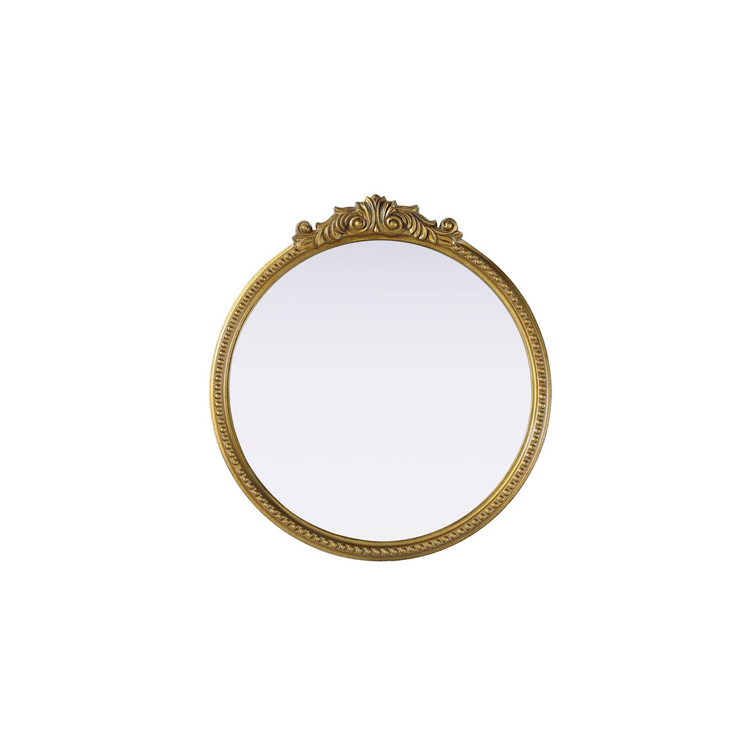 Vintage Resin Mirror 24X25.6 In Antique Brass by Elegant Decor