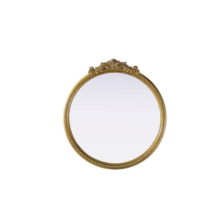 Vintage Resin Mirror 24X25.6 In Antique Brass by Elegant Decor