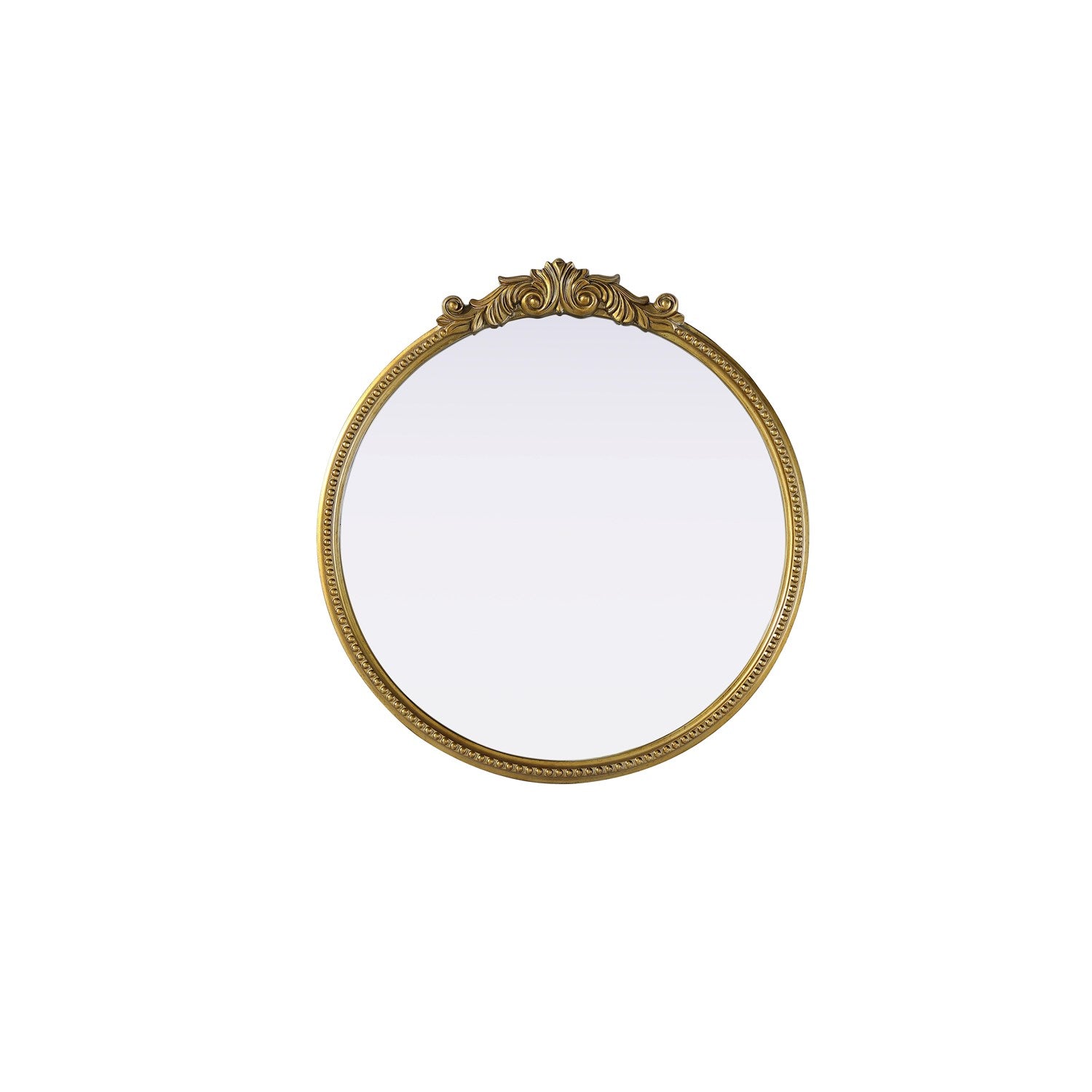 Vintage Resin Mirror 30X32 In Antique Brass by Elegant Decor
