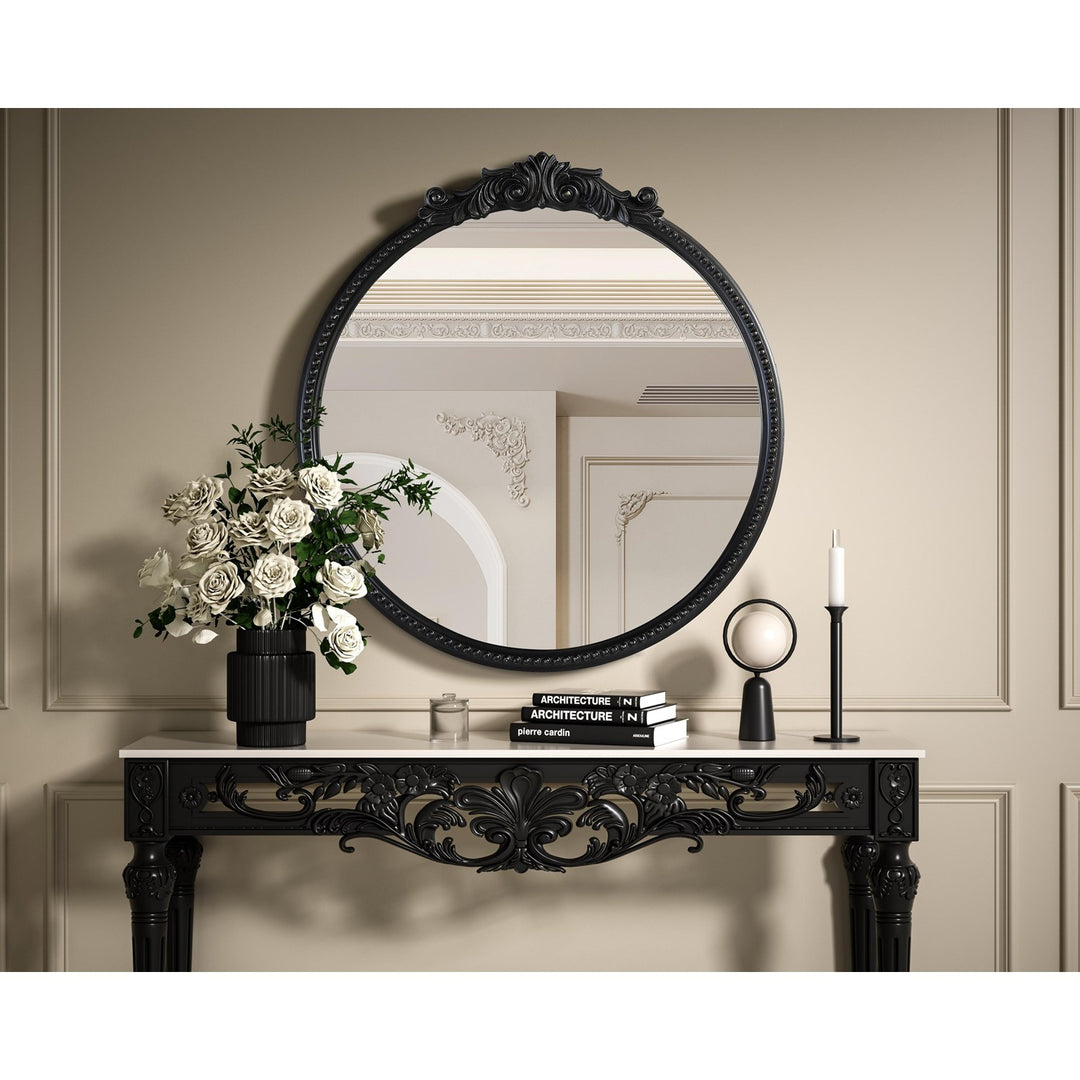 Vintage Resin Mirror 30X32 In Vintage Bronze