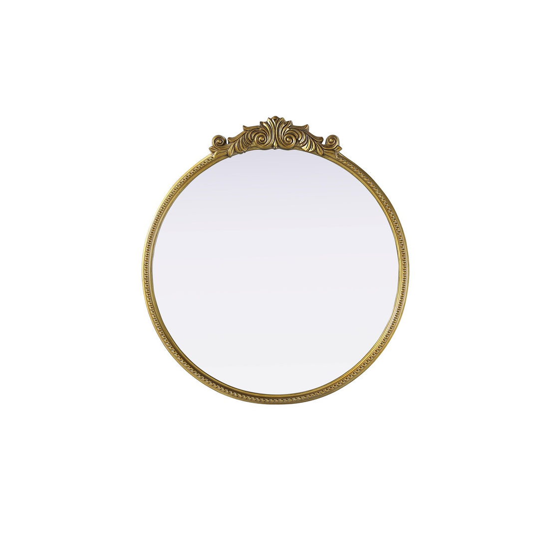 Vintage Resin Mirror 36X38 In Antique Brass by Elegant Decor