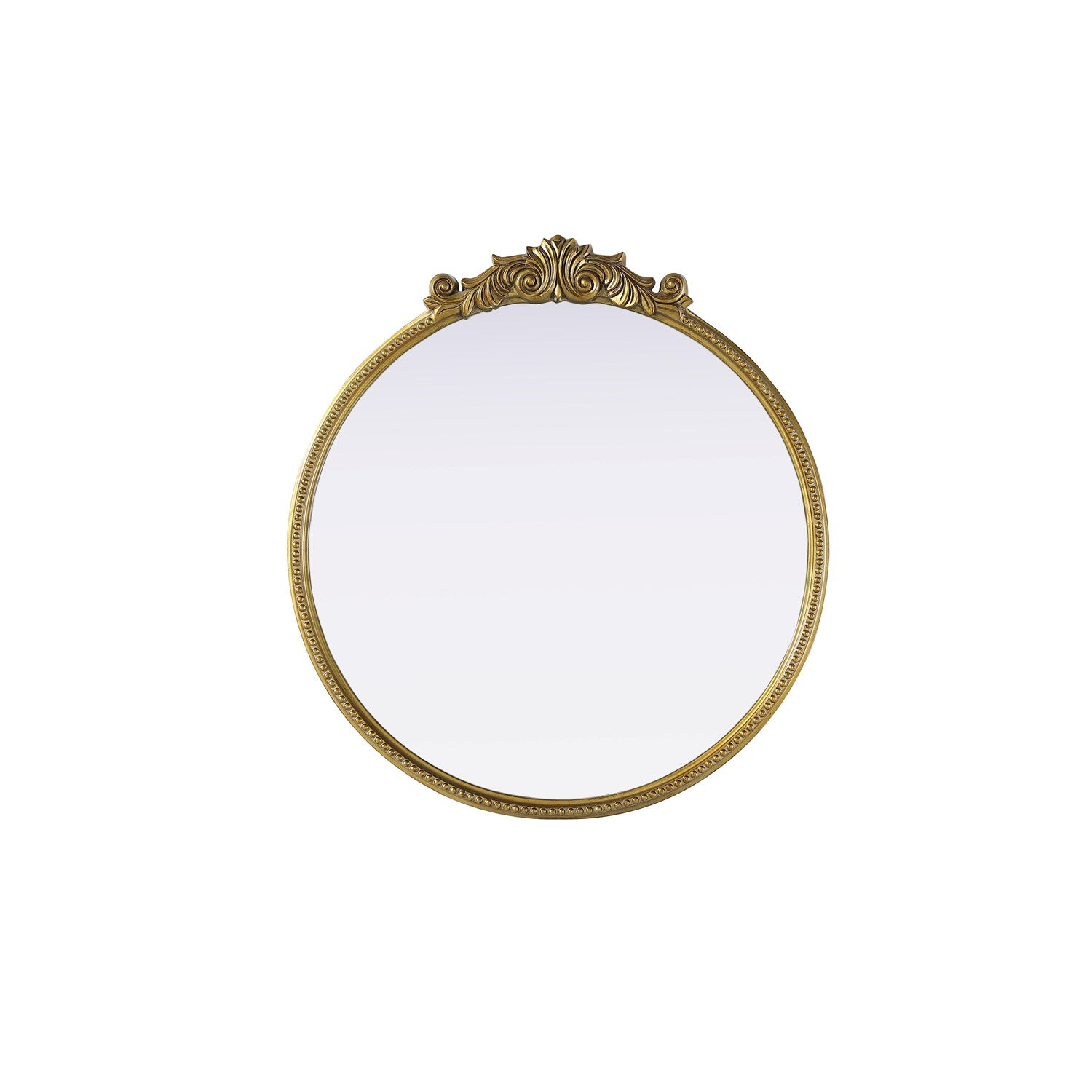Vintage Resin Mirror 36X38 In Antique Brass by Elegant Decor