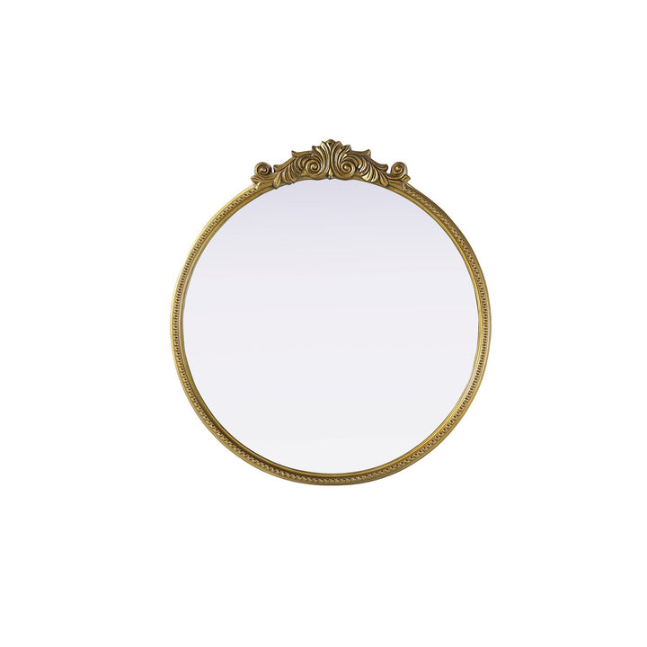 Vintage Resin Mirror 36X38 In Antique Brass by Elegant Decor