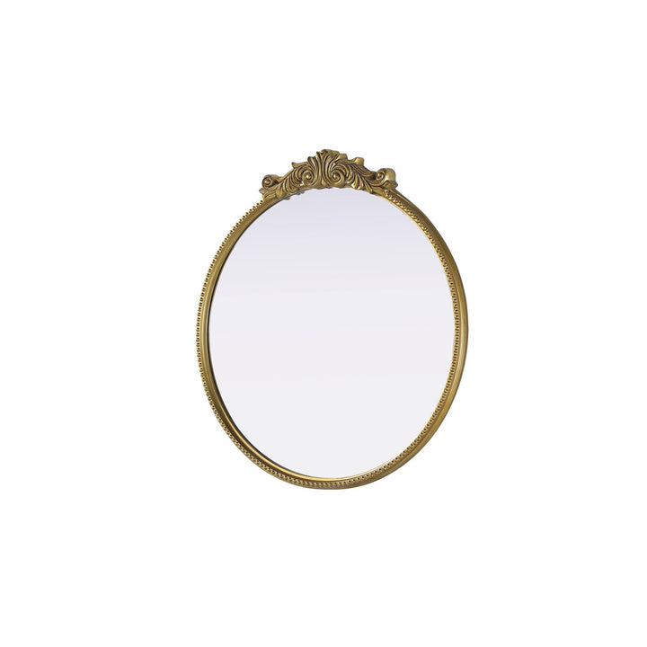 Vintage Resin Mirror 36X38 In Antique Brass