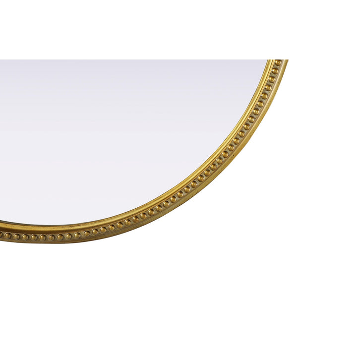 Vintage Resin Mirror 36X38 In Antique Brass