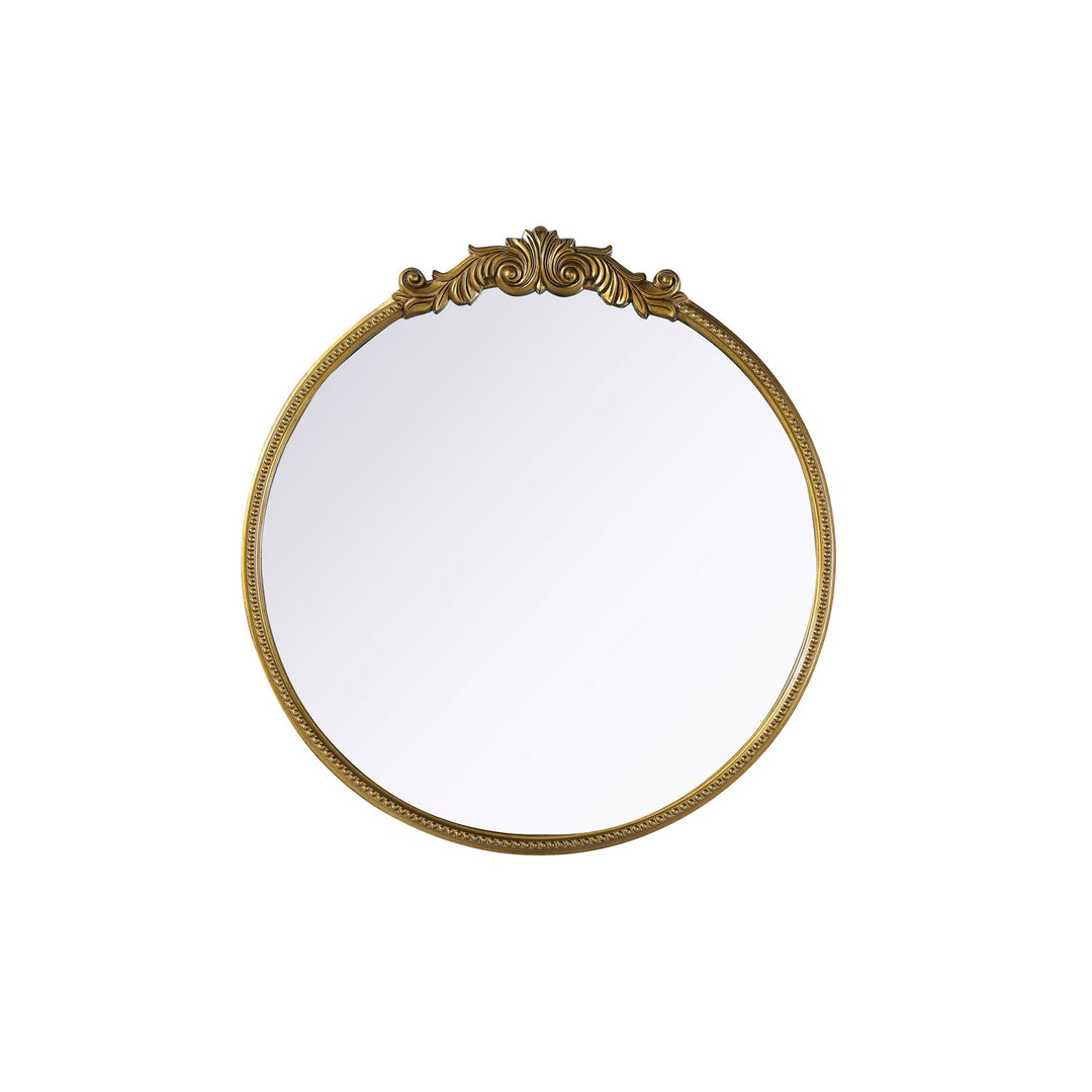 Vintage Resin Mirror 42X45 In Antique Brass by Elegant Decor