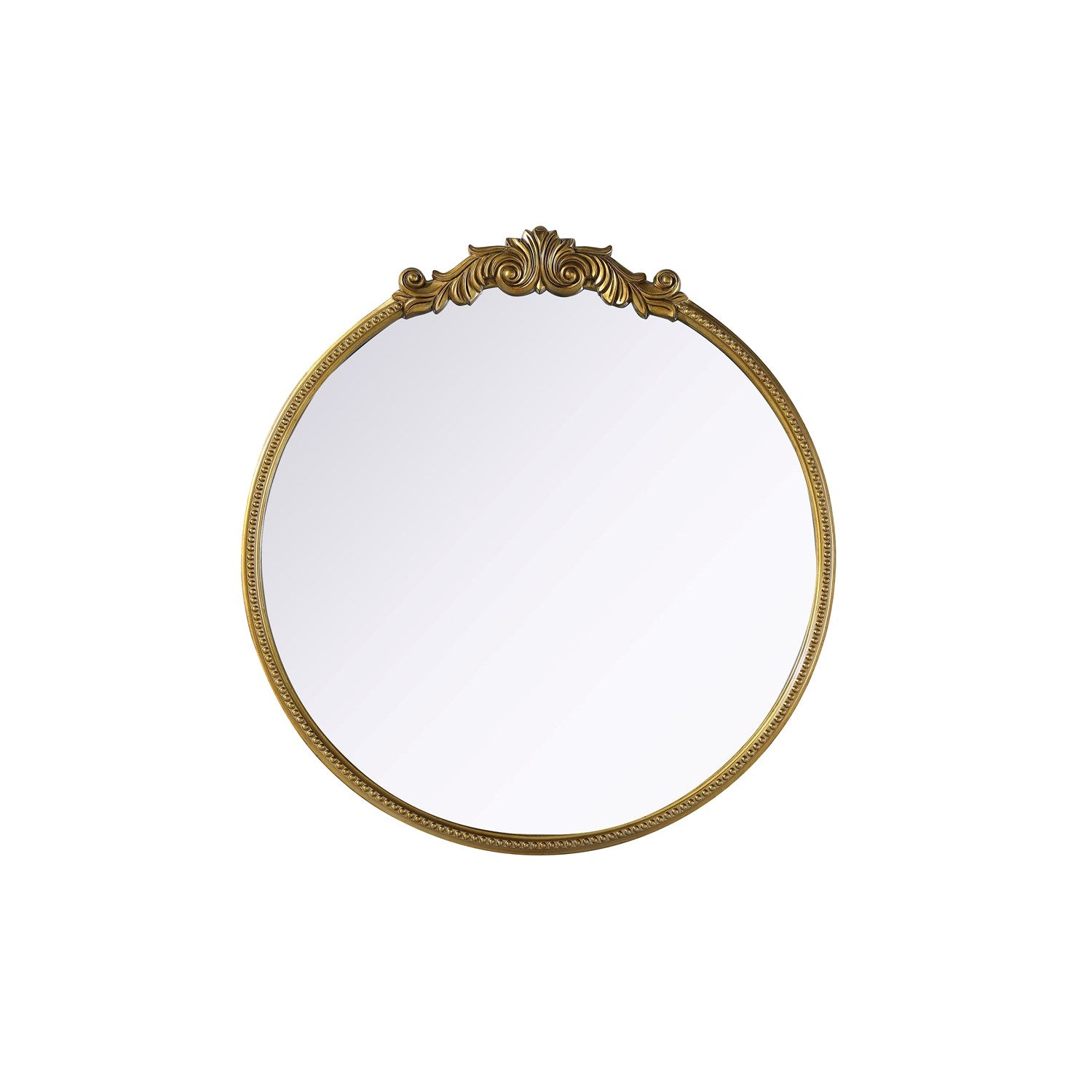 Vintage Resin Mirror 42X45 In Antique Brass by Elegant Decor