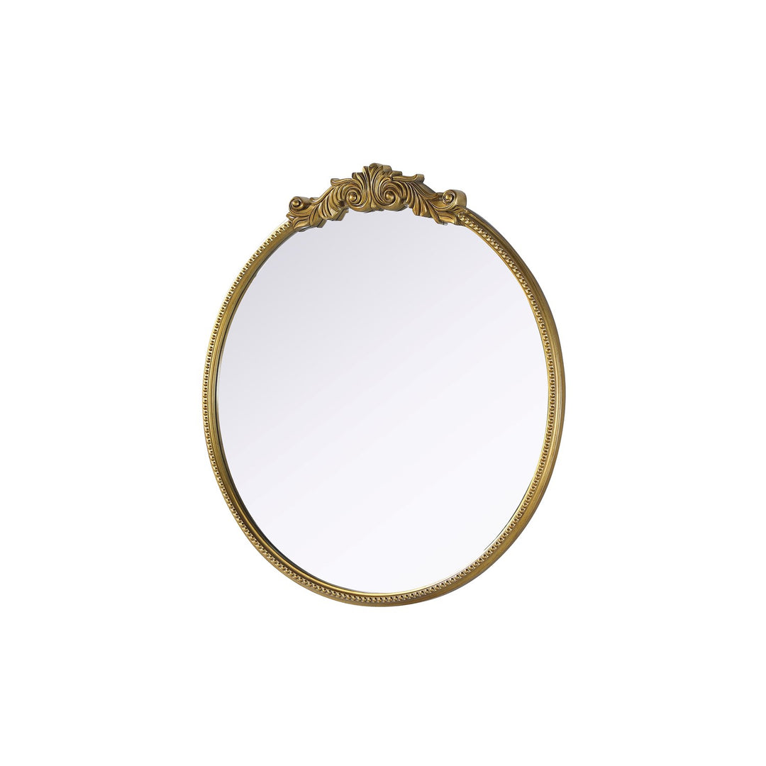 Vintage Resin Mirror 42X45 In Antique Brass
