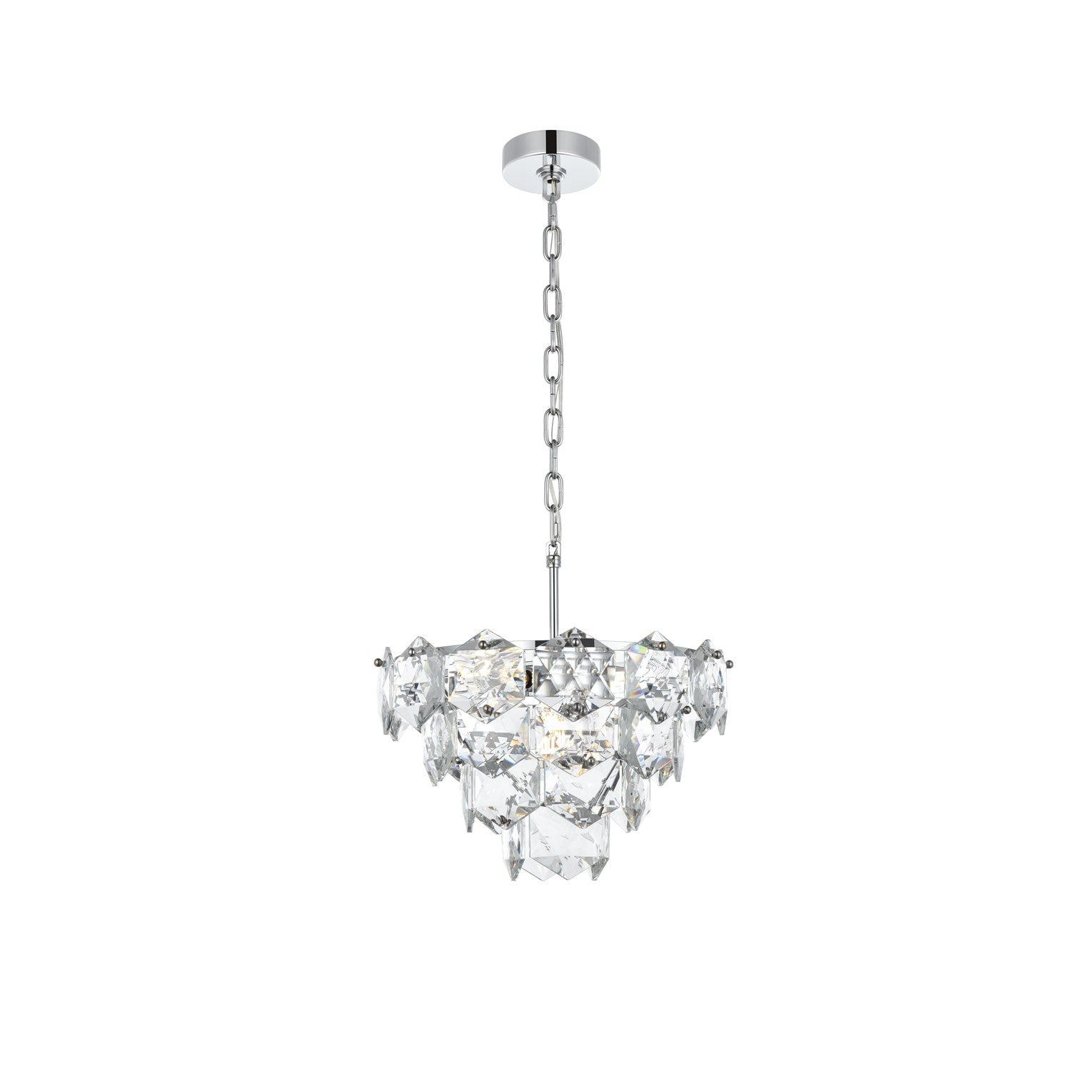 16 Inch Chandelier In Chrome by Elegant Lighting