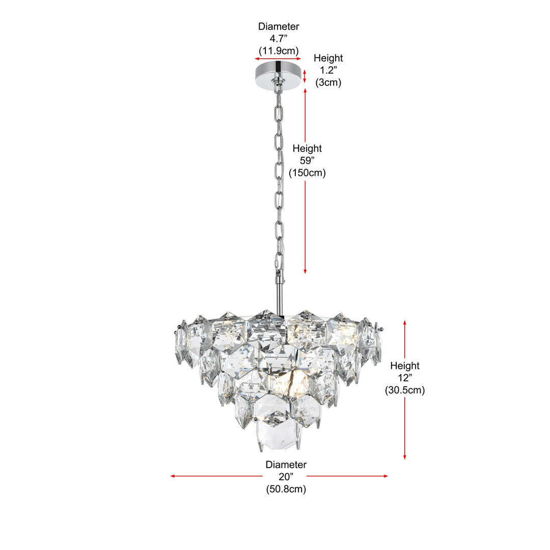 20 Inch Chandelier In Chrome