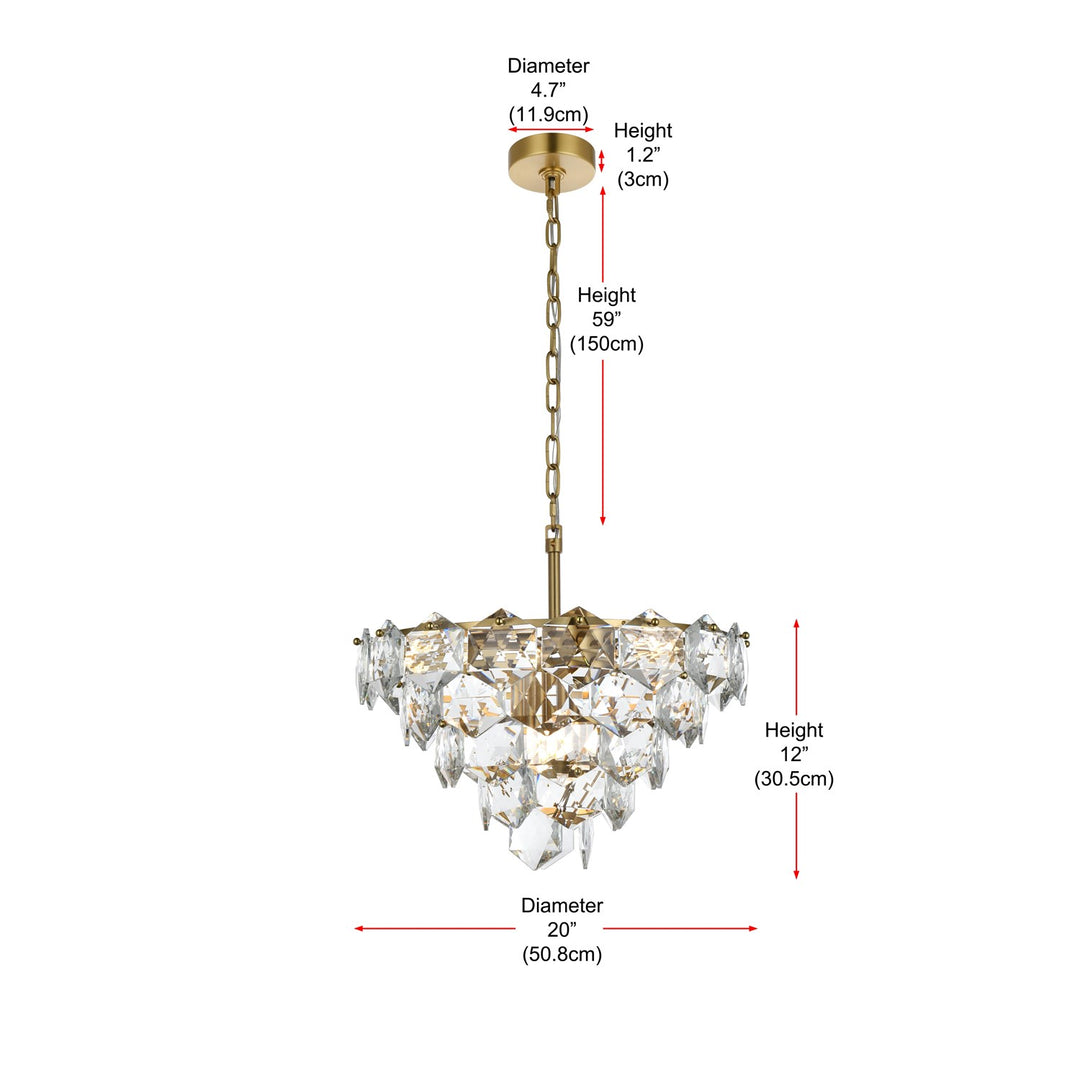 20 Inch Chandelier In Satin Gold