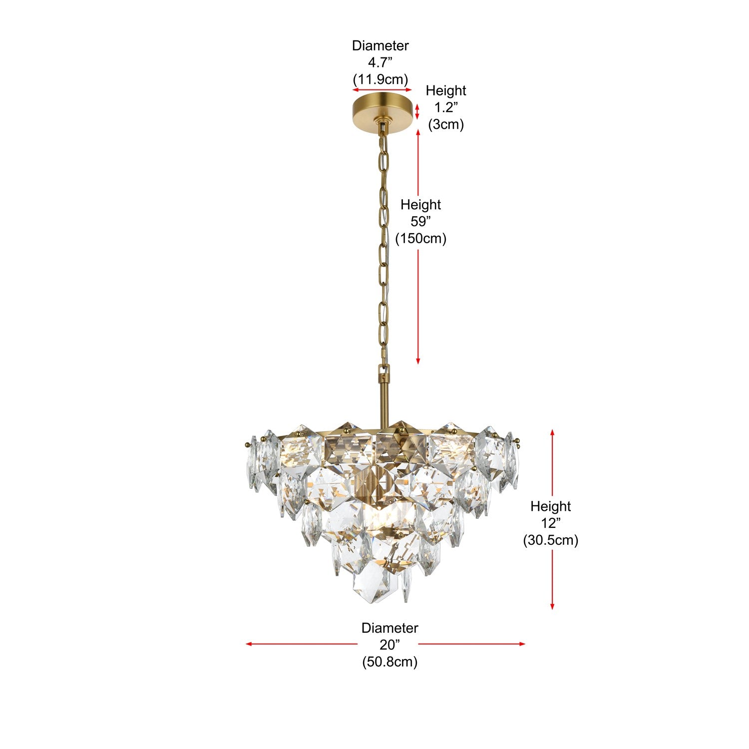 20 Inch Chandelier In Satin Gold