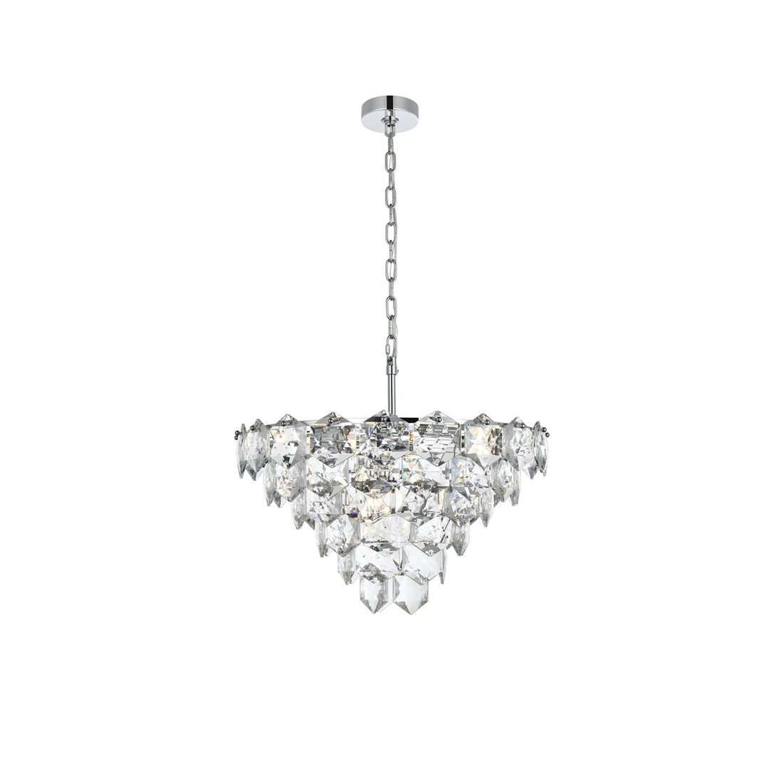 24 Inch Chandelier In Chrome by Elegant Lighting