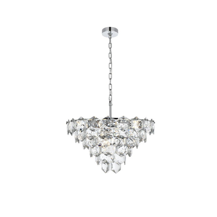 24 Inch Chandelier In Chrome by Elegant Lighting