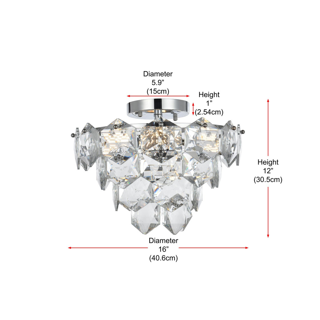 16 Inch Flush Mount In Chrome
