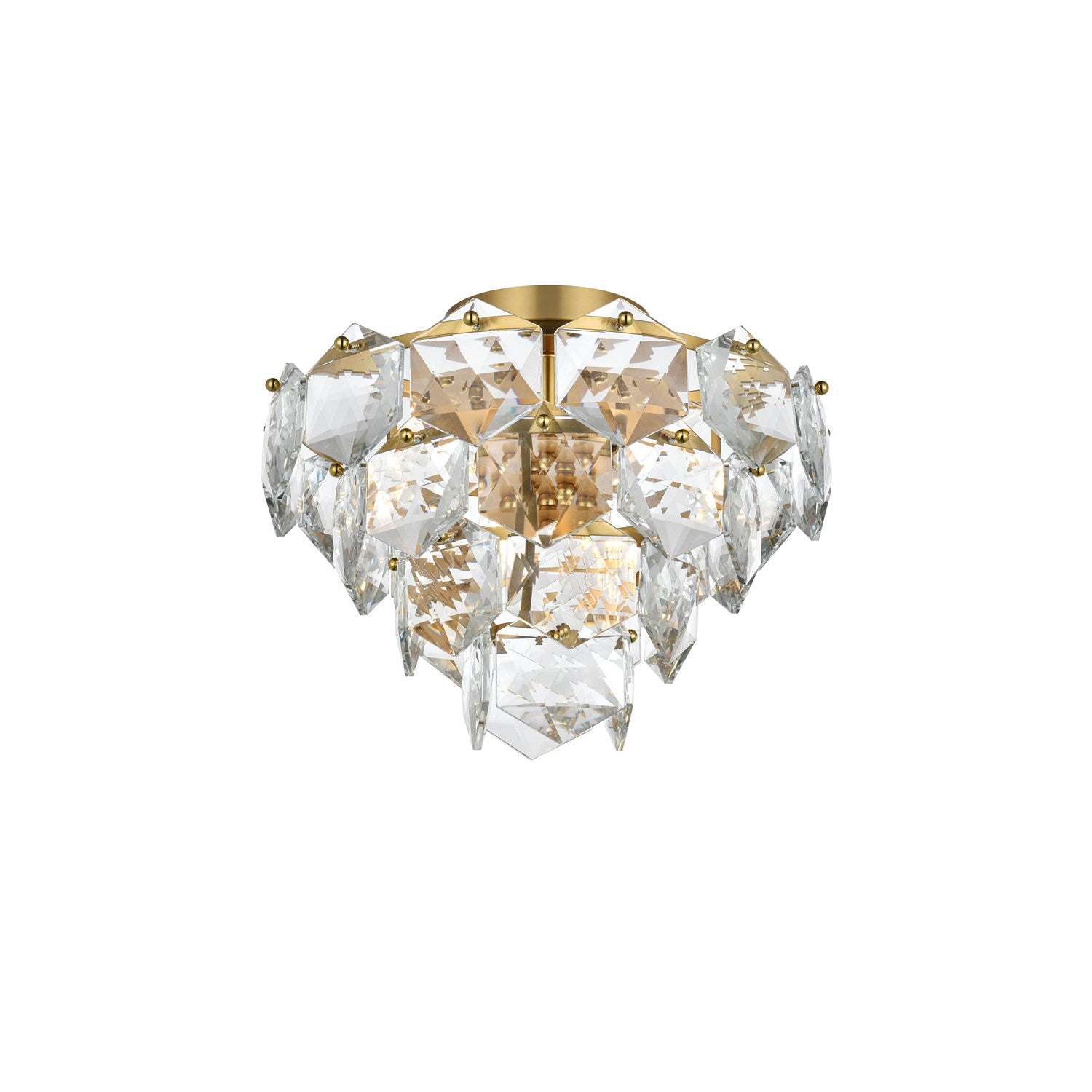16 Inch Flush Mount In Satin Gold