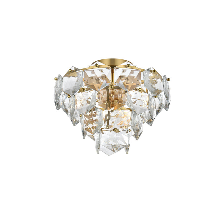 16 Inch Flush Mount In Satin Gold