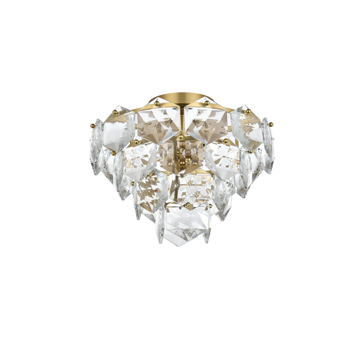 16 Inch Flush Mount In Satin Gold