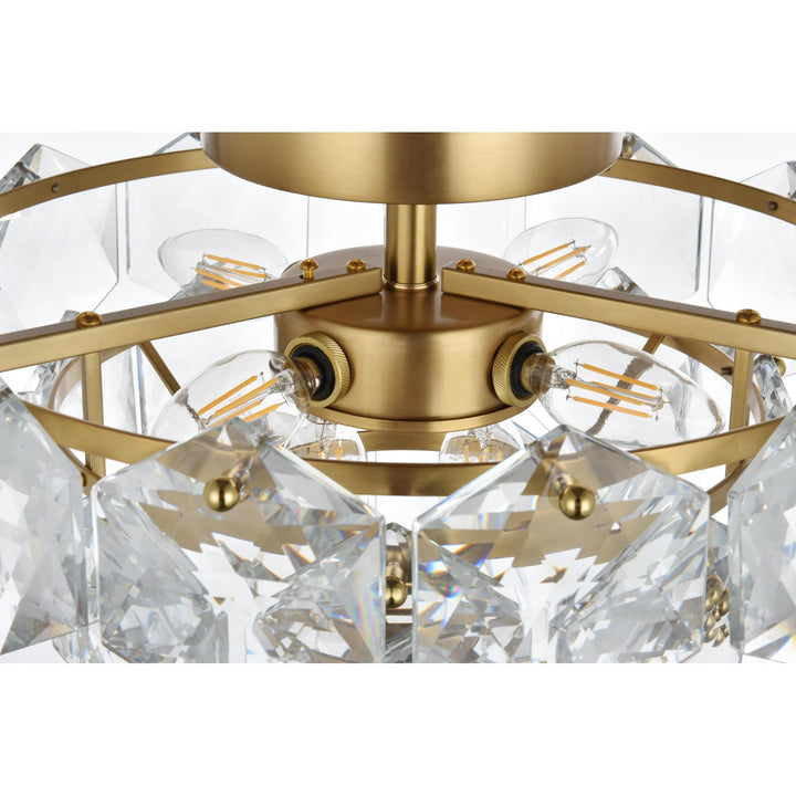 16 Inch Flush Mount In Satin Gold