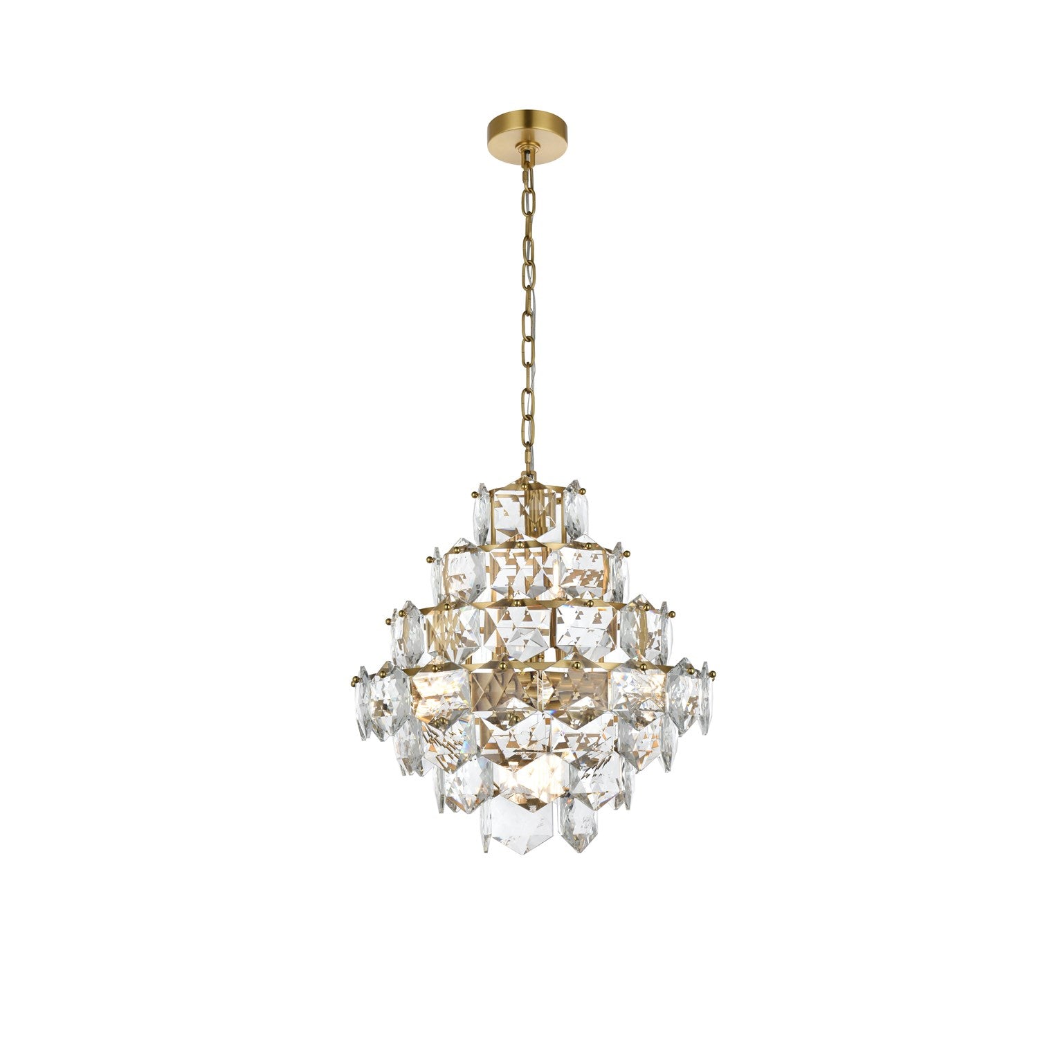 20 Inch Chandelier In Satin Gold by Elegant Lighting