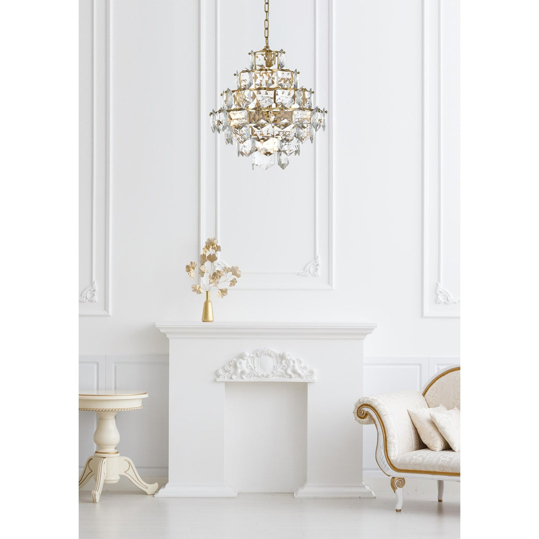 20 Inch Chandelier In Satin Gold