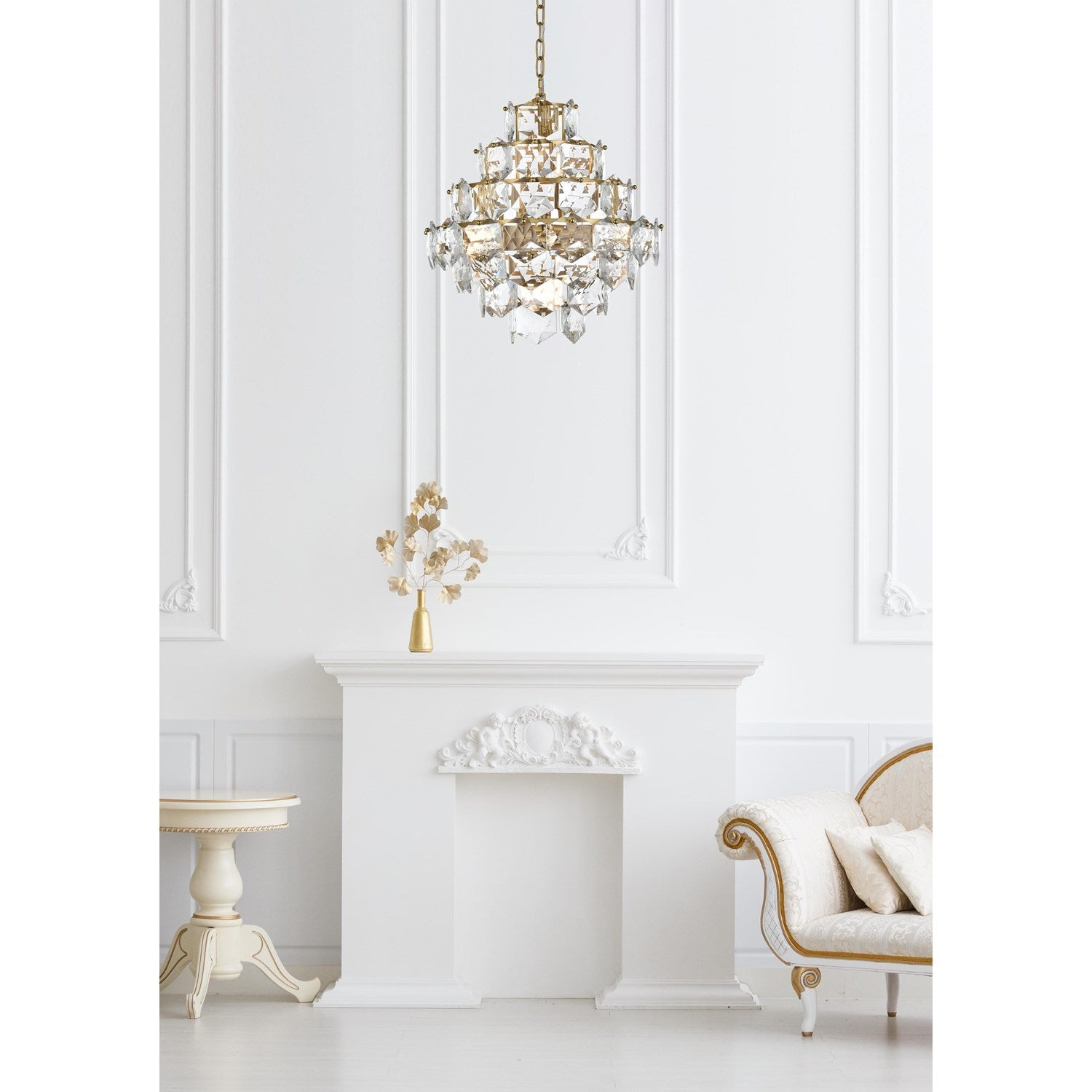20 Inch Chandelier In Satin Gold