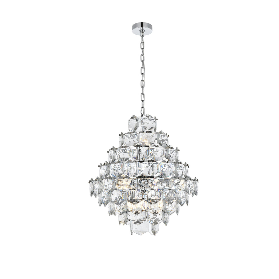 24 Inch Chandelier In Chrome by Elegant Lighting
